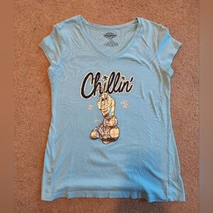 Disney Light Blue Olaf  Tee Shirt